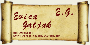 Evica Galjak vizit kartica